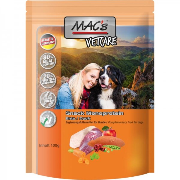 MAC&#039;s Dog Vetcare Monoprotein Snack mit Ente