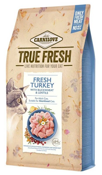 Carnilove Cat True Fresh, Trockenfutter mit frischem Truthahn, Fresh Turkey