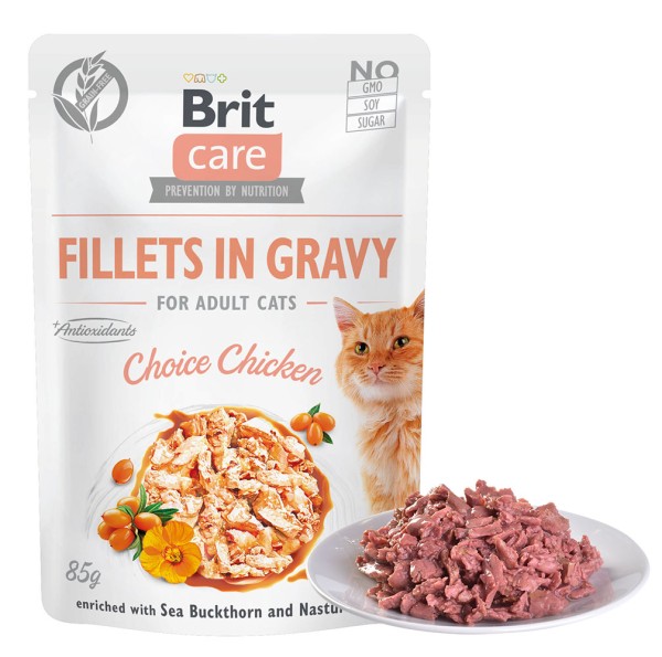 Brit Care Cat Pouch - Filets in Soße mit Hühnchen
