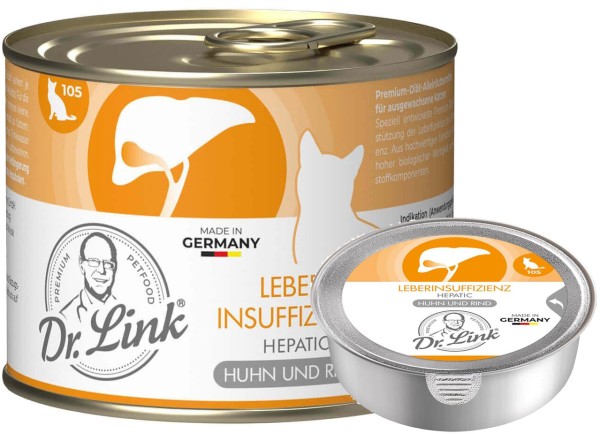 Dr. Link Katzenfutter Spezial-Diät Leberinsuffizienz Huhn & Rind