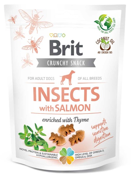Brit Dog Crunchy Snack INSEKT mit Lachs - 200 g