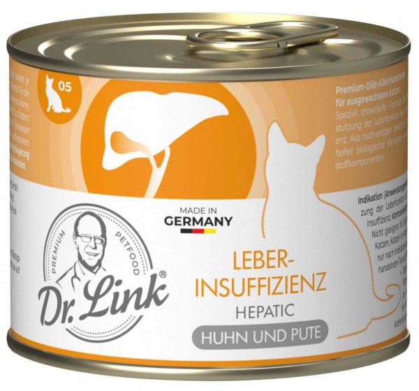 Dr. Link Katzenfutter Spezial-Diät Leberinsuffizienz Huhn & Pute