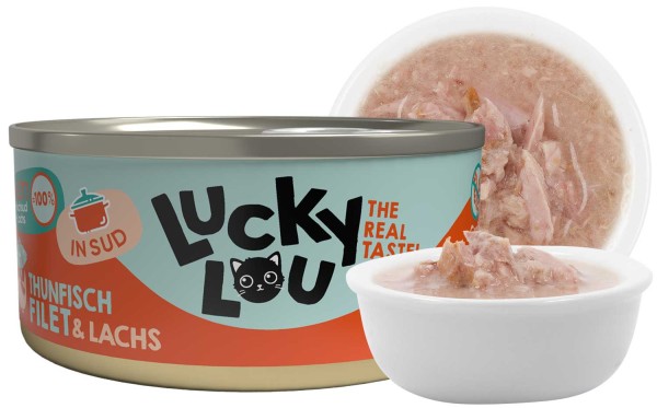 Lucky Lou Extrafood Thunfisch &amp; Lachs in Brühe