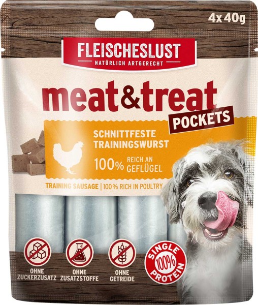 Fleischeslust meat & treat Pockets Geflügel 4 x 40g