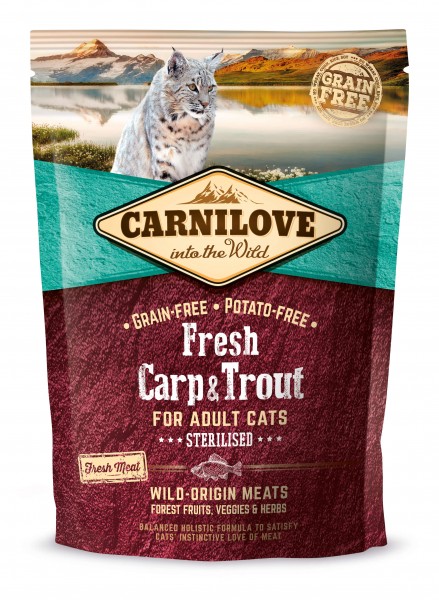 Carnilove Katze Adult Fresh Karpfen &amp; Forelle, Carp &amp; Trout