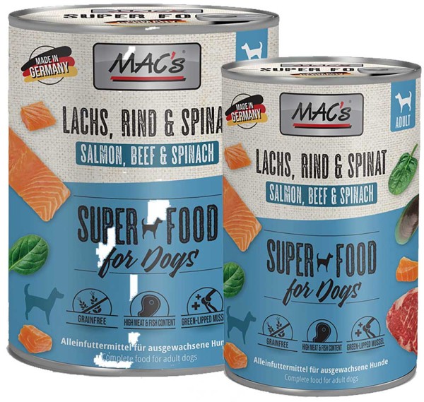 MAC's Dog mit Lachs, Rind & Spinat