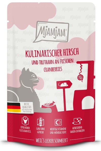MjAMjAM - Quetschie kulinarischer Hirsch und Truthahn an frischen Cranberries