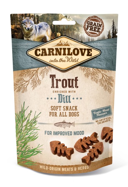 Carnilove Hund Soft Snack Forelle, Trout with Dill 200 g