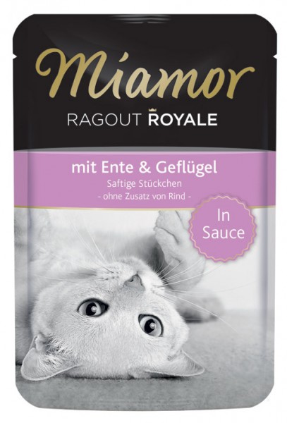 MIAMOR Ragout Royale in Sauce mit Ente &amp; Geflügel - 100g
