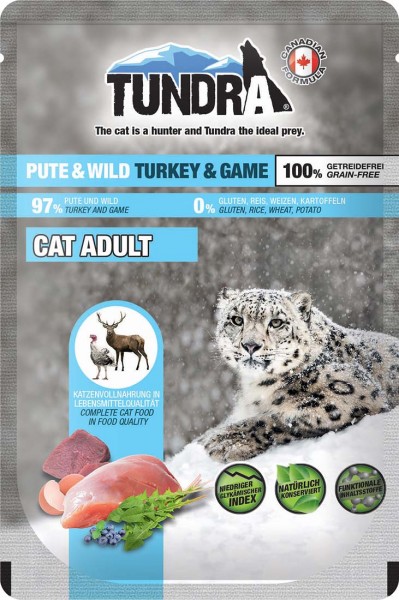 Tundra Katzenfutter Pute & Wild, Nassfutter, Pouchbeutel