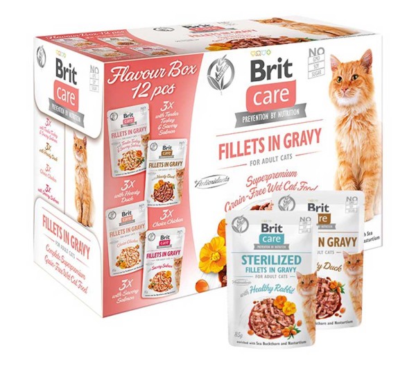 Brit Care Cat Pouch - Fillets in Soße (12er Pack)