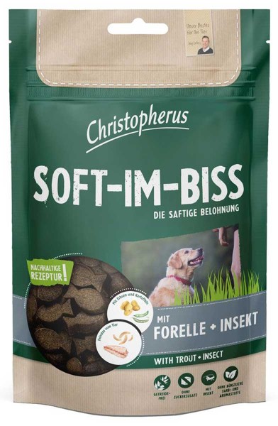 Christopherus Hundesnack Soft-Im-Biss mit Forelle + Insekt