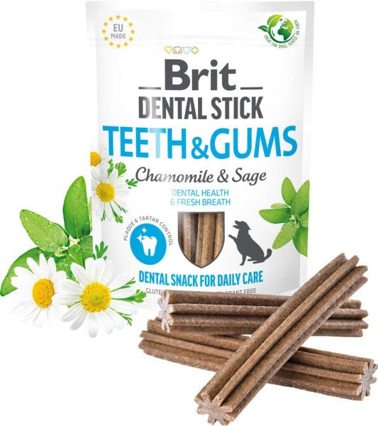 Brit Dog Dental Stick - Teeth & Gums - mit Kamille & Salbei