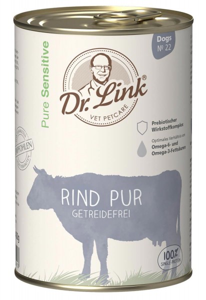 Dr. Link Hundefutter Pure Sensitive Rind Pur
