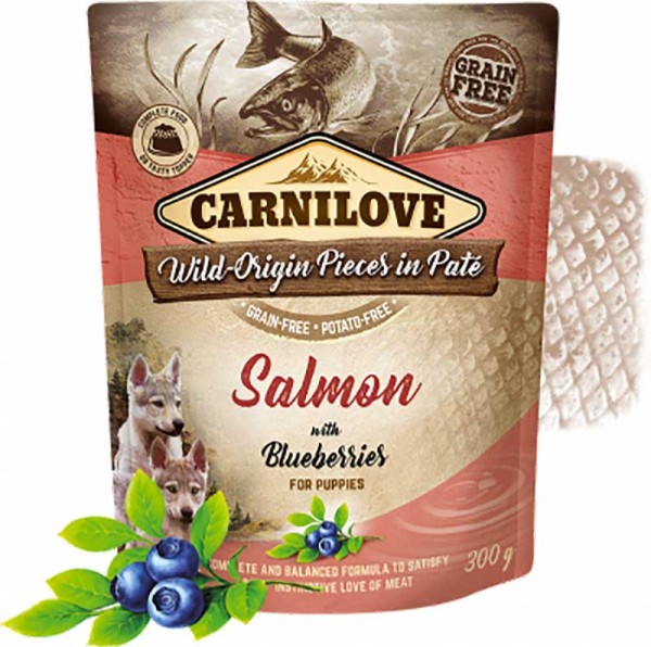 Carnilove Hund Pouch Puppy Lachs, Salmon with Blueberries
