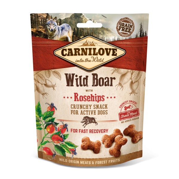 Carnilove Hund Crunchy Snack Wildschwein, Wild Board with Rosehips 200 g
