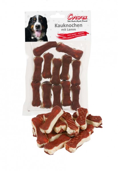 Corwex Hundesnack 12 x 5cm Kauknochen mit Lamm
