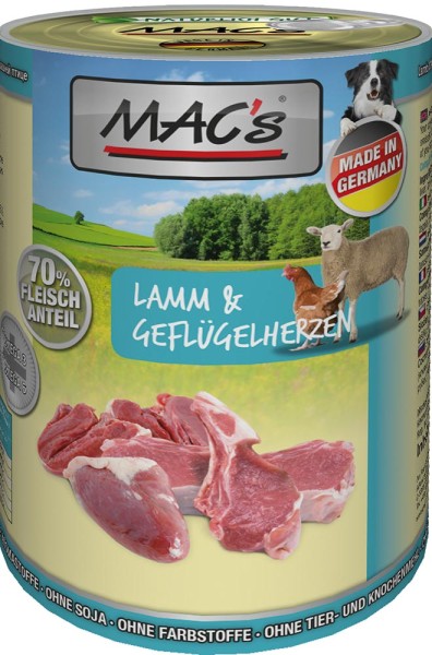 MAC's Dog mit Lamm & Geflügelherzen ( getreidefrei )