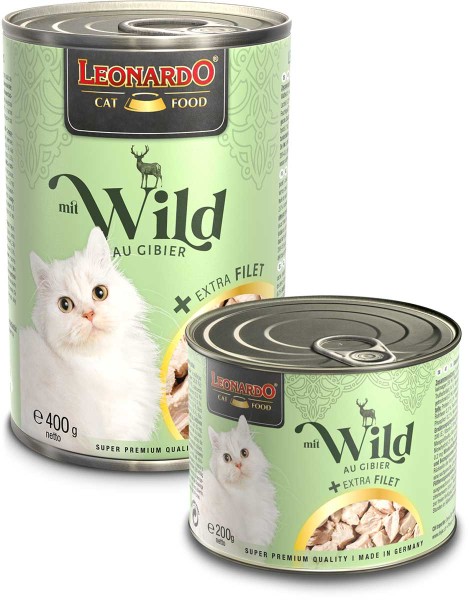 Leonardo Extra Filet mit Wild- Katzenfutter