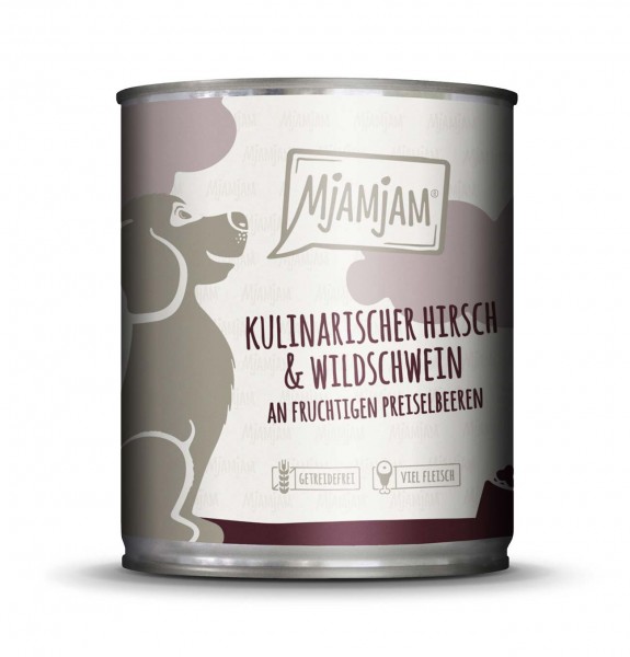MjAMjAM - Hundefutter - kulinarischer Hirsch &amp; Wildschwein
