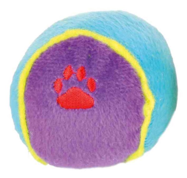 Trixie Katzenspielzeug Ball aus Plüsch mit Stimme - ø 6 cm