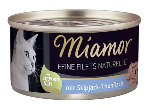 MIAMOR Feine Filets Naturelle mit Skipjack-Thunfisch - 80g