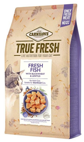 Carnilove Cat True Fresh, Trockenfutter mit frischem Fisch - Fresh Frish