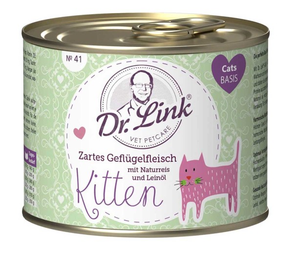 Dr. Link Katzenfutter Kitten Geflügel & Reis