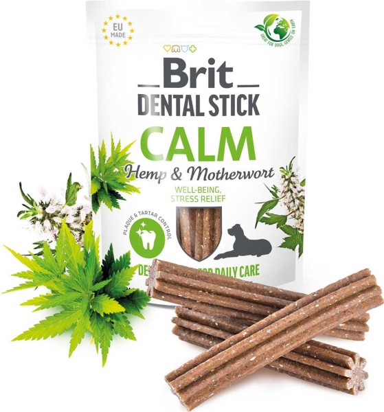 Brit Dog Dental Stick - Calm - mit Hanf und Herzgespann