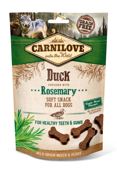Carnilove Hund Soft Snack Ente, Duck with Rosemary 200 g