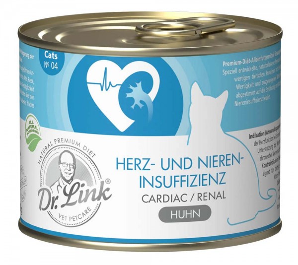 Dr. Link Katzenfutter Spezial-Diät Herz-/Niereninsuffizienz Huhn