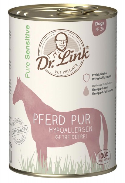 Dr. Link Hundefutter Pure Sensitive Pferd Pur Hypoallergen