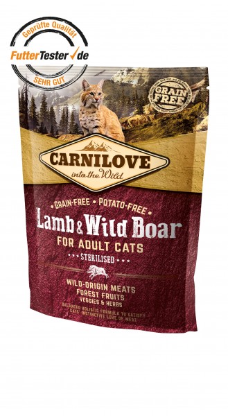 Carnilove Katze Adult Lamm &amp; Wildschwein, Lamb &amp; Wild Board