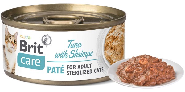 Brit Care Cat Dose - Tuna Paté with Shrimps - Sterilized