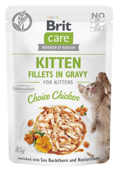 Brit Care Cat Pouch - Filets in Soße mit Huhn - Kitten