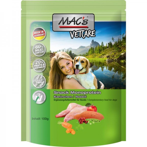 MAC&#039;s Dog Vetcare Monoprotein Snack mit Kaninchen