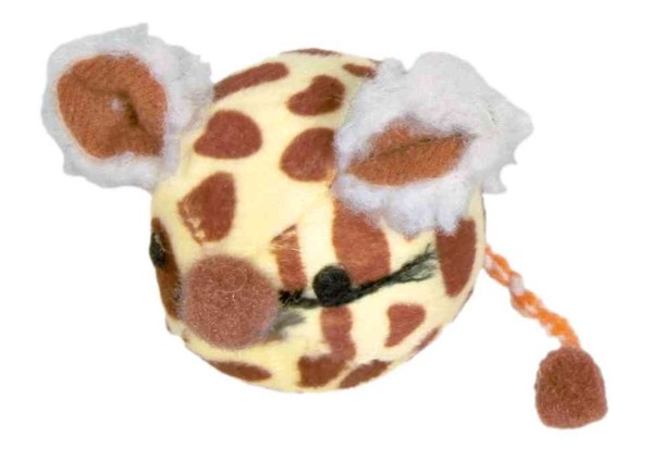 Trixie Katzenspielzeug Mausball aus Kurzhaar-Plüsch mit Katzenminze, ø 4,5 cm