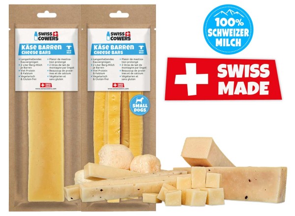 SwissCowers Käse Barren ORIGINAL - Kauknochen aus Käse