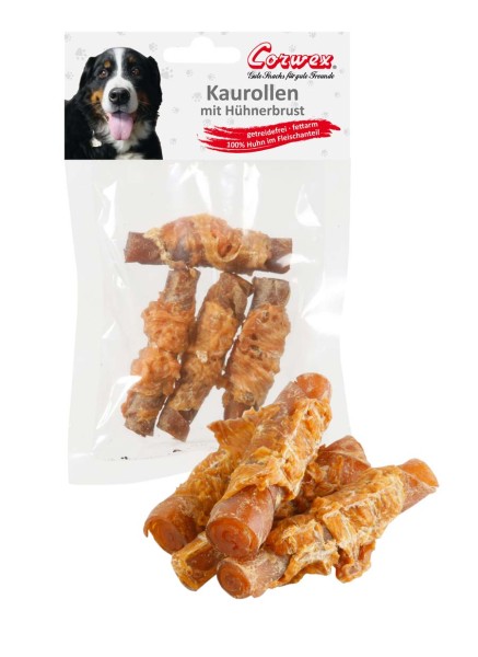 Corwex Hundesnack Hühnerbrust Kaurolle