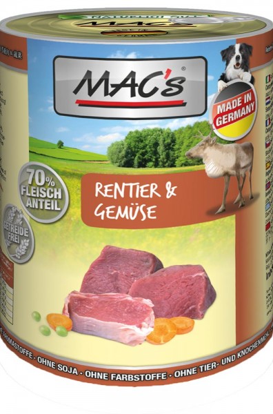 MAC's Dog mit Rentier & Gemüse ( getreidefrei )