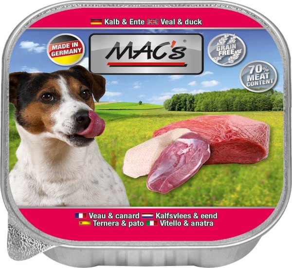 MAC's Dog Schale mit Kalb & Ente (getreidefrei)