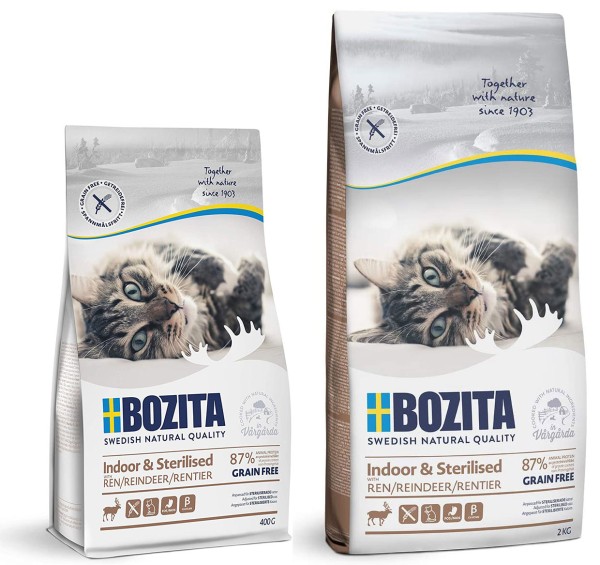 Bozita Cat Trockenfutter Indoor & Sterilised mit Rentier