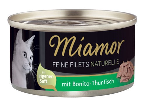 MIAMOR Feine Filets Naturelle mit Bonito-Thunfisch - 80g