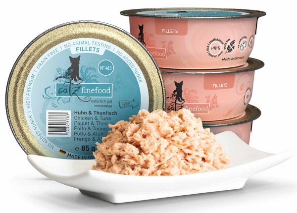 Catz finefood Fillets No.413 mit Huhn & Thunfisch in Jelly