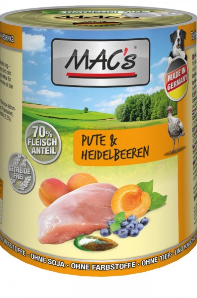 MAC's Dog mit Pute & Heidelbeeren (getreidefrei)