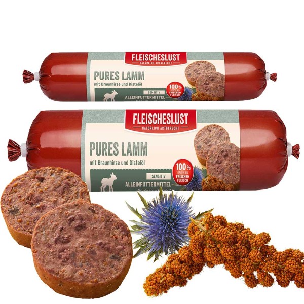 Fleischeslust Sensitive - Pures Lamm mit Braunhirse und Distelöl