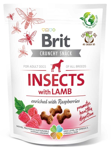 Brit Dog Crunchy Snack INSEKT mit Lamm - 200 g