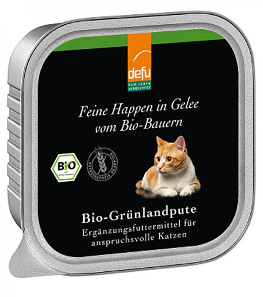 Defu Bio Katze Pure Happen in Gelee - Grünlandpute