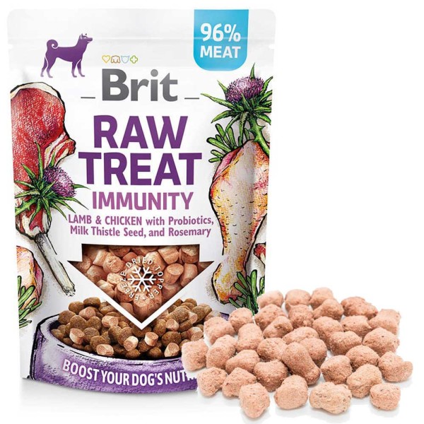 Brit Dog Raw Treat - Immunity mit Lamm & Huhn - Gefriergetrocknet