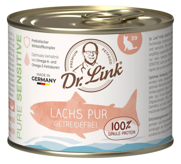 Dr. Link Katzenfutter Pure Sensitive Lachs Pur